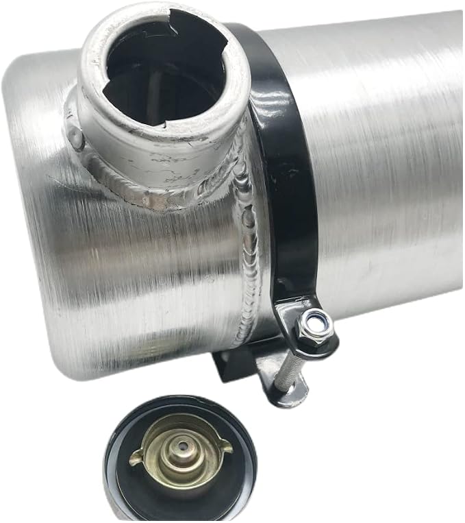 JSD 2.125 Gallons 6"x20" Aluminum Spun Round Gas Tank End Fill 1/4" NPT Outlet - for mini bike,go kart, Log splitter