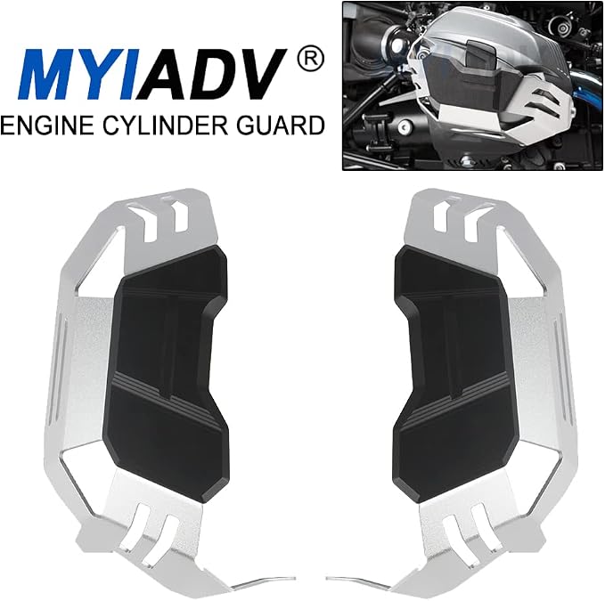 Motorcycle Engine Guard Cylinder Head Protector For BMW R NINE T Scrambler Urban G/S Pure Racer /5 R1200R R1200GS ADV Adventure (Silver)