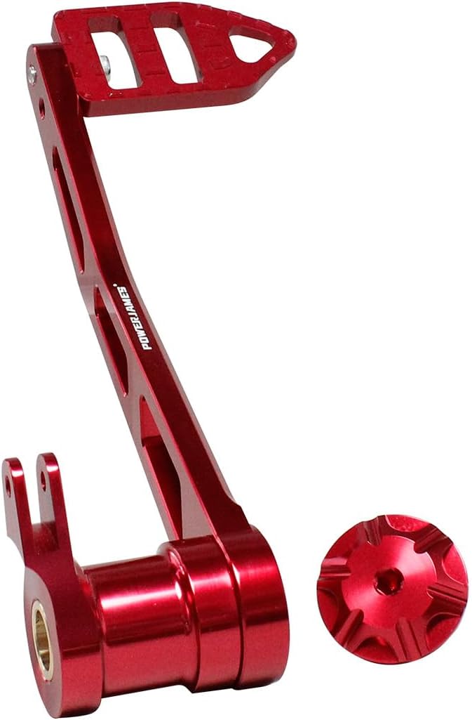 POWER JAMES 10.2" Long, Red Foot Brake Shift Lever, Brake Shifter Footpeg Fits for Harley Davidson 2014-25 Touring FLHR FLHX FLTR Models (Red)