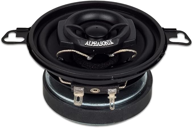 Alphasonik 1 Pair of NS35 Neuron Series 3.5" (180 Watts Max for The Pair) 90 Watts Max Per Speaker 2-Way Full-Range Car Audio Speaker with PEI Dome Tweeter Polypropylene Cone