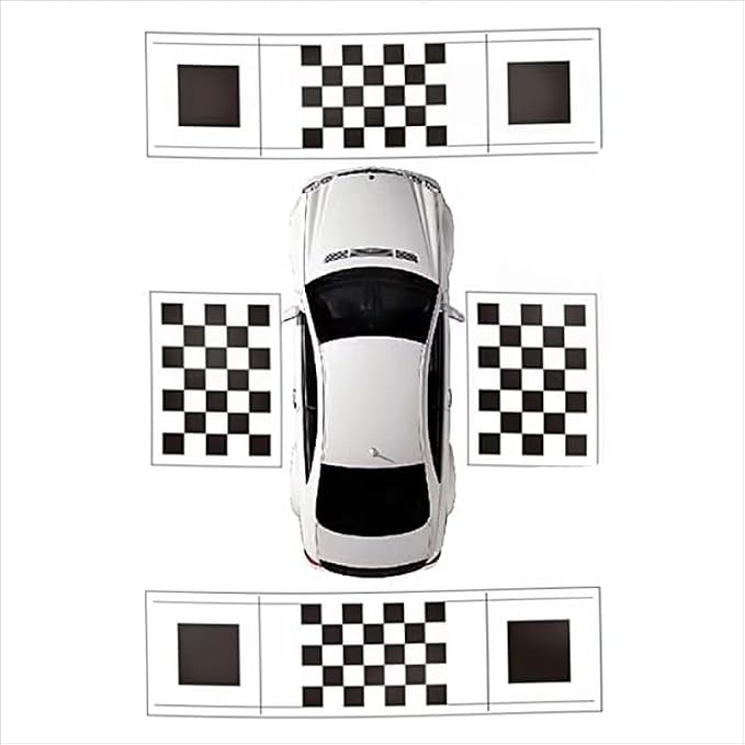 360-Degree Car Camera Calibration Mats, Diagnostic Grid Cloth Tools for Panoramic Bird's-Eye Vehicle Backup DVR System, H + A