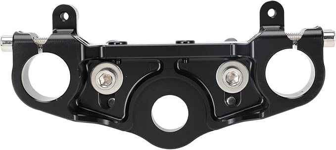 Motorcycle Top Triple Clamp 7/8" 22MM Upper Triple Tree Bar Mount with Risers Set CNC for CRF 110 CRF110F 2013-2024 CRF125F CRF125FB 2019-2024 CRF 110F 125F 125FB Black