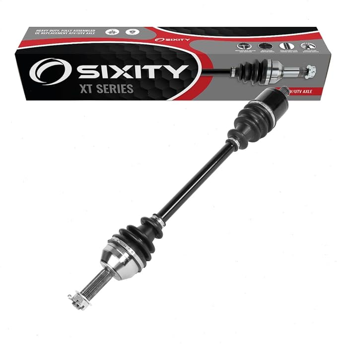 Sixity XT Front Left CV Axle for Polaris Ranger 500 570 570-4 Crew 2015-21 | EPS Full-Size Hunter Edition Premium ETX EV Li-Ion. Complete axle assembly, 5140 chrome steel
