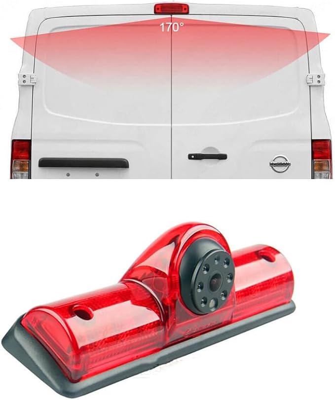 Third Brake Light Backup Camera Top Roof Lamp LED Reverse Parking Camera Replacement for Nissan NV 1500/2500/3500 S SV SL Cargo Vans Transporter 2011-2021