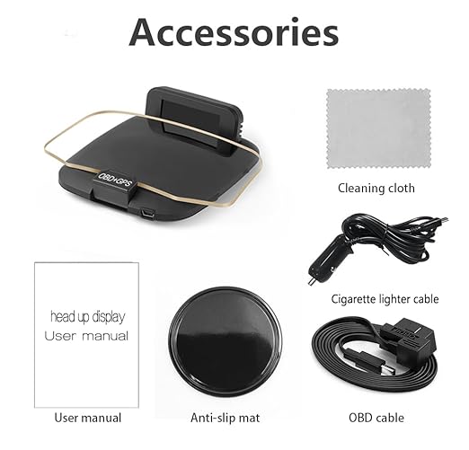 OBD2 Heads Up Display Turn Indication for 12V Car MAIMEIMI OBD2 & GPS Dual System Digital Speedometer for Car HUD MPH Projector with RPM, Water TEM, PSI, Volt, Odo, 4 Alarm for Most 2008+ Sedan Cars