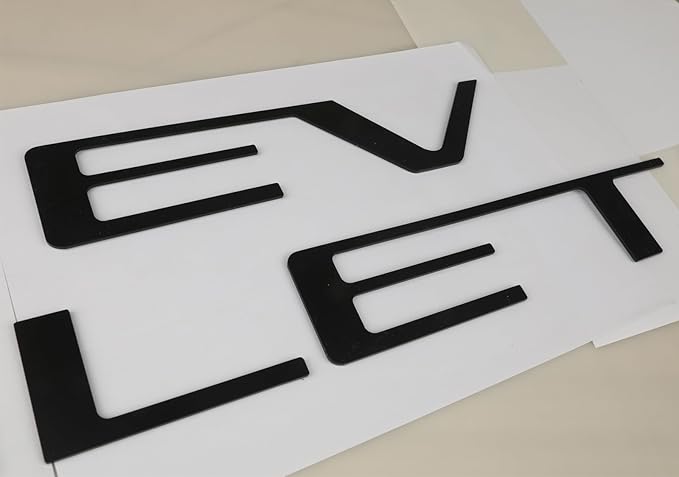 Tailgate Insert Letters Compatible with 2023 2024 2025 Chevy Colorado 3D Emblems Badge with Strong Adhesive Matte Black