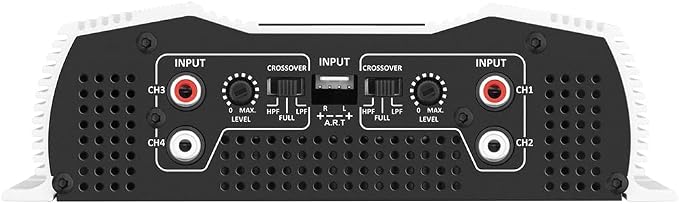 Taramps DS 800x4 1 Ohm 800 Watts RMS 4-Channel 200x4 RMS, Class D, Full Range, Crossover High / Low Pass Fixed, Bridgedable Car Audio Amplifier, White