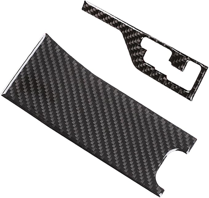 Soft Carbon Fiber Car Center Console Gear Shift Panel Decorative Stickers,for Toyota Tacoma 2016-2020,2PCS (Black)