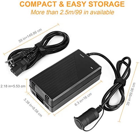 AstroAI Air Compressor Tire Inflator+AC to DC Converter+Cigarette Lighter Extension Cord