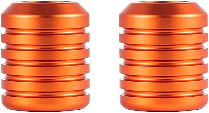 Advanblack Motorcycle Frame Sliders Machined CNC Alumium Crash Bar Slider Fit All Flat Out & Highway 1 1/4" Crash Bar Saddlebags Guards (Orange)