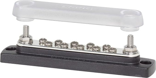 Blue Sea Systems 2300 150 Amp Common BusBar with 10 screws and a cover