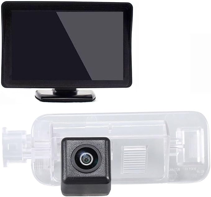 Vehicle Backup Cameras Wide View Angle Rearview Reverse Camera Waterproof Night Vision Camera +4.3" LCD Monitor Replacement for BMW 3er Cabriolet E36 z3 316i 316g 318i 318is 318tds 320i 323i 323Ti