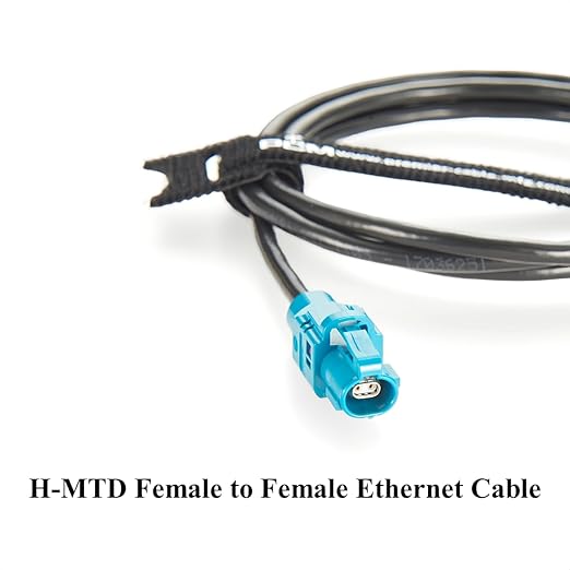 Rosenberger E6K10A-1CAZ5-Z H-MTD Vehicle Automotive Ethernet Cable 10Gbps 100/1000BASE-T1 H-MTD Female to Female Shielded LCA-101-1000-Z-Z Cable for ADAS, Telematics, Autonomous Driving (3M/9.84FT)