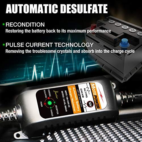 MOTOPOWER MP69033 Car OBD2 Code Reader Scanner with MP00205A 12V 800mA Battery Charger Maintainer