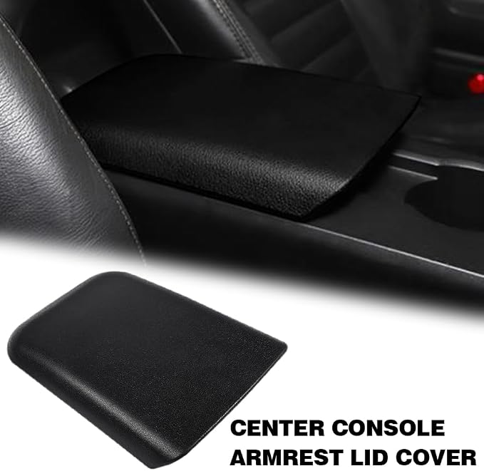 ANDPLAY Center Console Armrest Lid w/Latch Black Replacement Compatible with 2005 2006 2007 2008 2009 Ford Mustang 5R3Z-6306024-AAC, 5R3Z6306024AAC