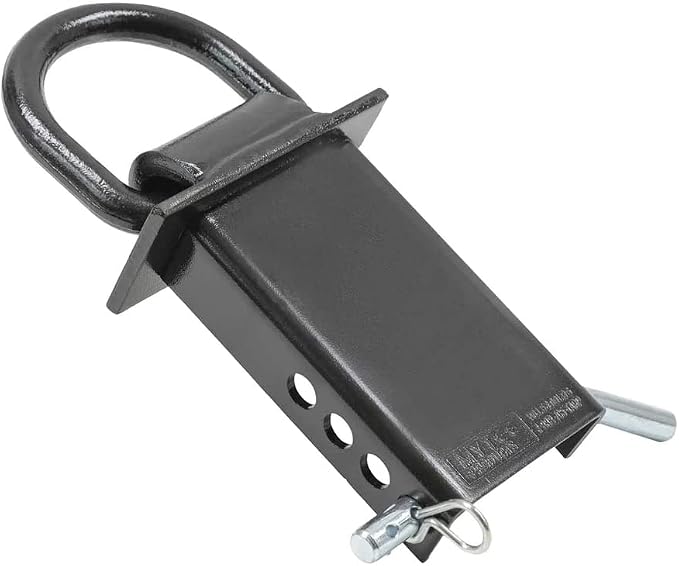 Mytee Products 5/8 Inch Stake Pocket D Rings, 18000 lbs | Heavy Duty Adjustable Trailer Stake Pocket Tie Down Utility for Flatbed Trucks & Trailer w/Hitch Pin, 4 Holes for Adjustment