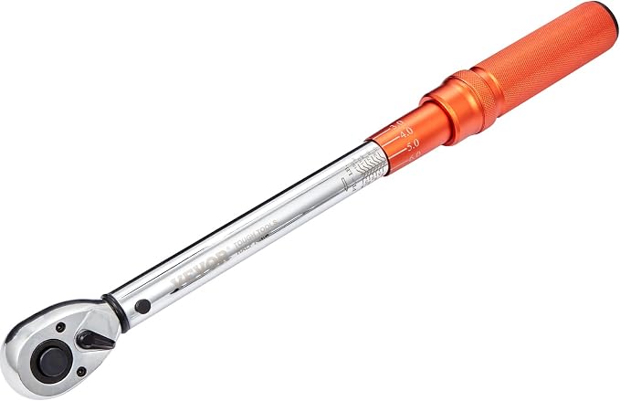 VEVOR 1/2-inch Drive Click Torque Wrench, 10-150ft.lb/14-204n.m Mechanical Dual Range Scales, Dual-Direction Adjustable with Adapters Extension Rod