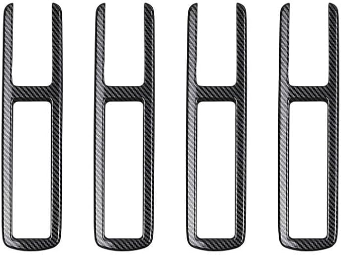 4Pcs Second and Third Row Air Outlet Frame PanelCompatible with Toyota Grand Highlander 2024 2025 2026 Fit for 2024-2026 Grand Highlander ABS Accessories(Carbon Fiber)