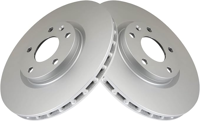 TRQ Front Brake Rotor Set G Coated Vented Compatible with 2014-2019 Chevrolet Corvette