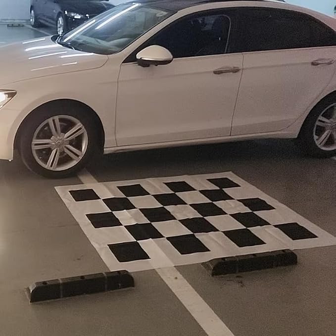 360-Degree Car Camera Calibration Mats, Diagnostic Grid Cloth Tools for Panoramic Bird's-Eye Vehicle Backup DVR System, H + A