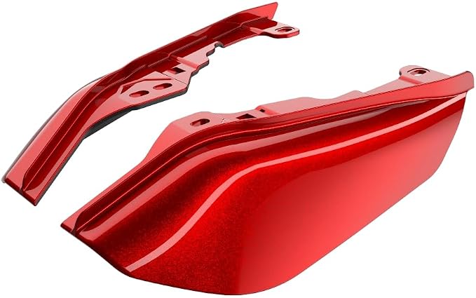 Advanblack 2025 RG Mid Frame Air Deflectors Compatible for Harley Touring Street Glide, Road King, Electra Glide, 2009-2025 (Brilliant Red)