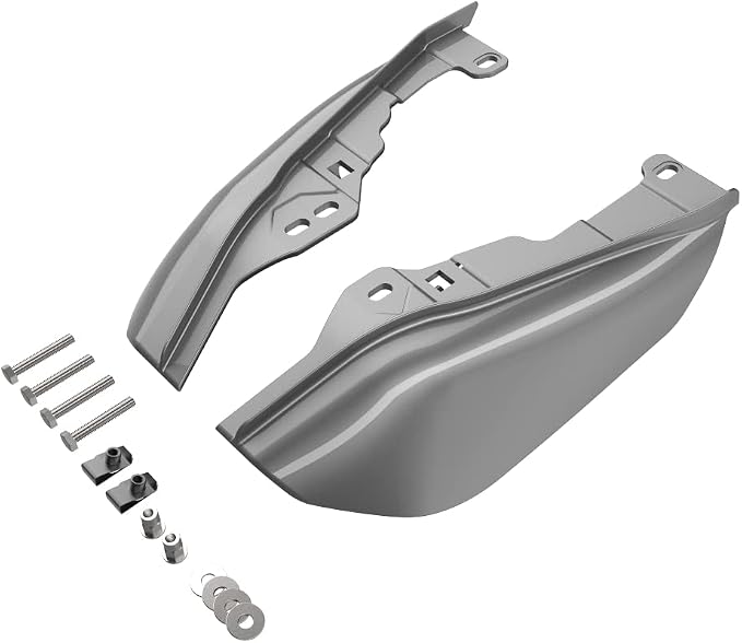 Advanblack 2024 RG Mid Frame Air Deflectors Compatible for Harley Touring Street Glide, Road King, Electra Glide, 2009-2025(Charcoal Pearl)