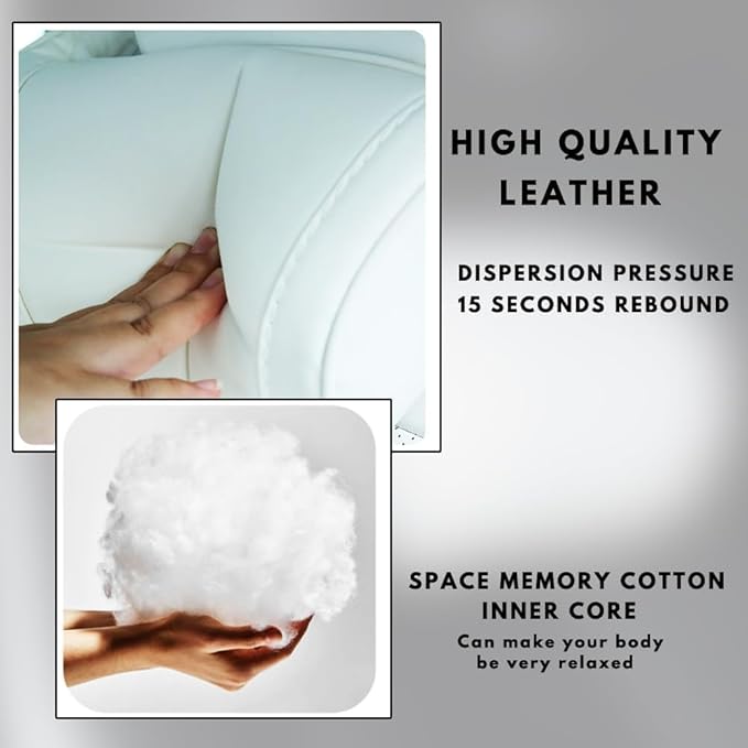 Car Headrest Neck Pillow Support Ergonomic, with Valve Stem Covers Accessory for Driving Seat Fatigue Relief Compatible with Model S X 3 Y & Cybertruck - 1 Piece