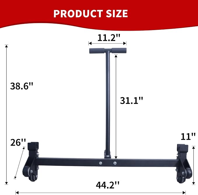 Deadlift Jack Barbell Stand with Wheels 900lb Capacity Convenient to Replace Weight Plates for Deadlift Weightlifting Training,CrossFit & Home Gym