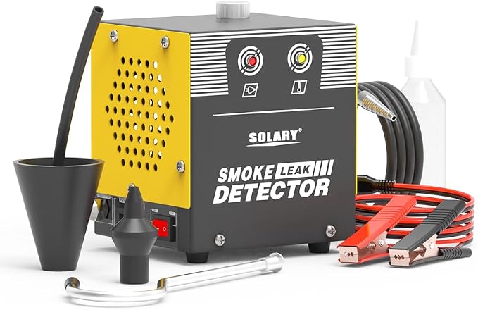 Solary Smoke Machine Automotive Tool - Fuel Leak Detectors Tester | Built-in Air Compressor Motor