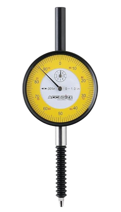 Accusize Industrial Tools 0-1" x 0.001" Lug Back IP54 Shockproof Dial Indicator Premium Grade, P900-S160
