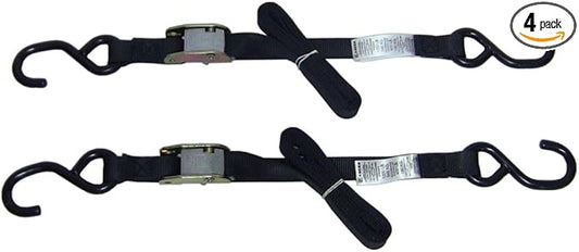 Ancra 40888-26-02 Black Original Premium Cam Buckle Tie Down, 4 Pack