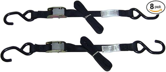 Ancra 40888-26-04 Black Original Premium Cam Buckle Tie Down, 8 Pack