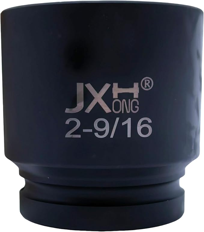 1-1/2" Drive Impact Socket, 6-Point, Heat Treated Cr-Mo Steel – Heavy Duty for Hydraulic Impact Wrench (2-9/16")