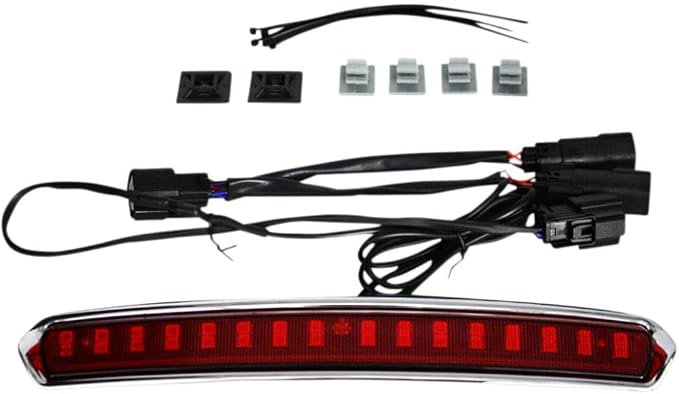 Custom Dynamics High Mount LED Light for 2014+ HD Touring - Chrome/Red