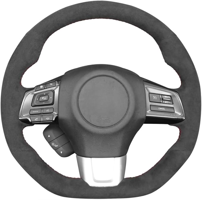 MEWANT Hand Sewing Breathable Car Steering Wheel Cover for Subaru WRX 2015-2021 / WRX STI 2015-2021 Steering Wheels Accessories for Subaru WRX (STI)