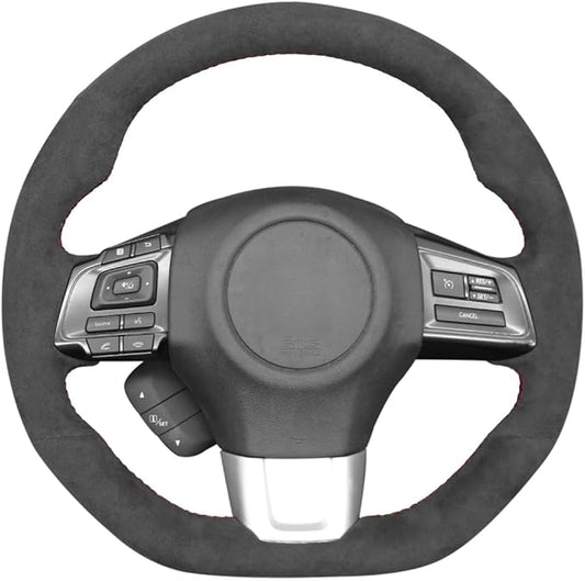 MEWANT Hand Sewing Breathable Car Steering Wheel Cover for Subaru WRX 2015-2021 / WRX STI 2015-2021 Steering Wheels Accessories for Subaru WRX (STI)