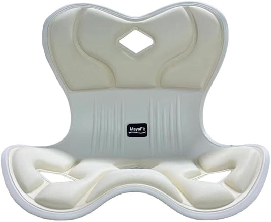 Ergonomic Lumbar Support Cushion, Cream,44.5mm x 410mm x 340mm, Standard Size, for Shoulder and Back Posture, 110-265 lbs Capacity
