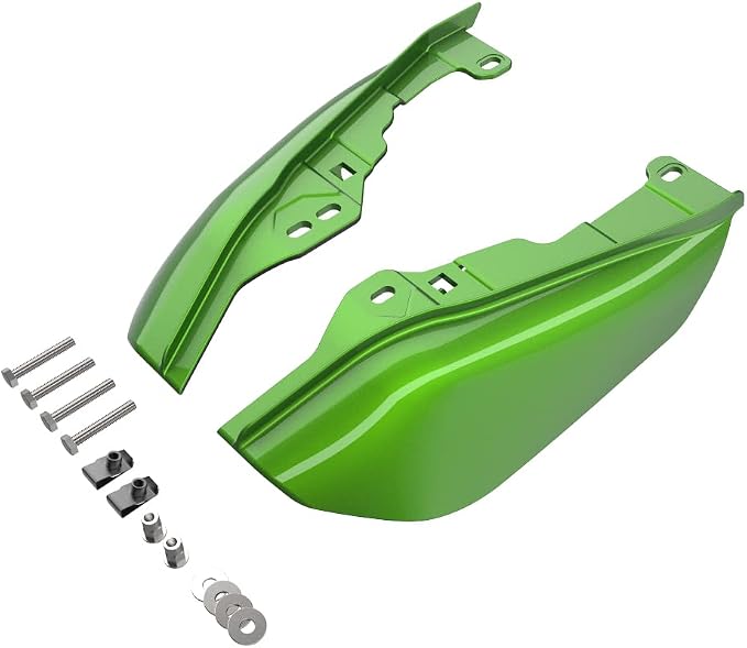 Advanblack 2024 RG Mid Frame Air Deflectors Compatible for Harley Touring Street Glide, Road King, Electra Glide, 2009-2025(Radioactive Green)