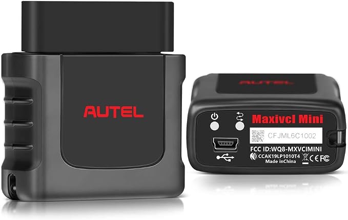 Autel MaxiSys MaxiVCI Mini Bluetooth Connector, Vehicle Communication Wireless Diagnostic Interface, Work for Autel Scanner MK808BT MK808TS MX808TS MP808TS TS608 PRO MK808Z-BT MK808K-BT MP808BT