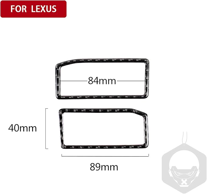Soft Carbon Fiber Car Interior Decoration Left and Right air Vents 2/Piece Decorative Sticker for Lexus RC300 350 200T 15-24 IS250 13-20 Carbon Fiber Interior Accessories
