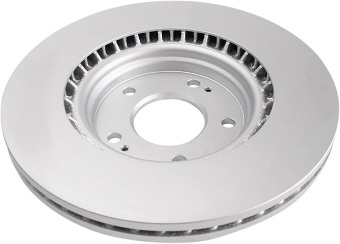 TRQ Front Brake Rotor Set G Coated Vented Compatible with 2015-2024 Hyundai Sonata Tucson Elantra Kona Veloster Elantra GT Kona Electric 2016-2024 Kia Optima Forte Soul Sportage Niro EV Seltos