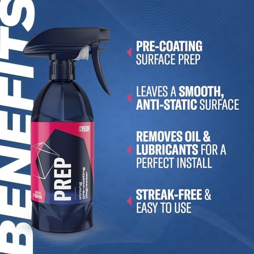 Gyeon Glass Coating & Cleaning Kit – View Ceramic Windshield Coating + Prep & Glass (500ml Each) for Maximum Visibility and Hydrophobic Protection