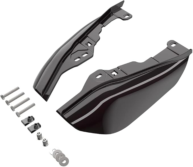 Advanblack 2024 RG Mid Frame Air Deflectors Compatible for Harley Touring Street Glide, Road King, Electra Glide, 2009-2025(Blackened Cayenne)