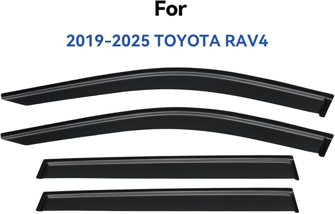 Window Visors Rain Guards Shield for 2019-2025 Toyota RAV4, Out-Channel Window Vent Wind Deflectors Visors Shades for 19-25 RAV4