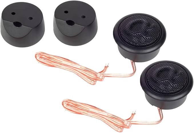 Alphasonik 1 Pair of NS1T Neuron Series 1" (240 Watts Max for The Pair) 120 Watts Max Per Tweeter Silk Dome Car Audio Speaker w/Flush, Surface and Angled Mounts Included