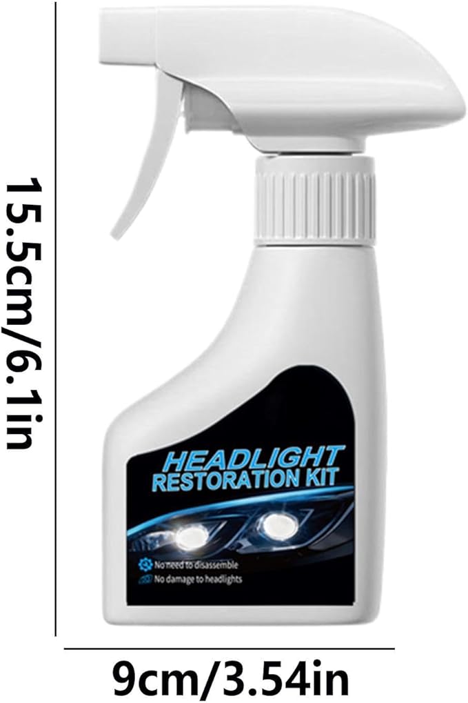 Headlight Refurbishment Kit,Prevents Yellowing Len Refurbishment Spray | Headlight Cleaner And Restorer Kit | for Pickup Car Tractor Truck ATV Vehicles Trailer RV Sedan