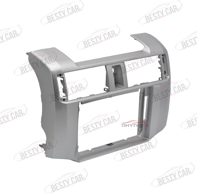Fits for Toyota 4 Runner 2010-2019 Silver Car Radio Stereo Fascia Frame Double DIN 9 inch Dash Installation Mounting Kit