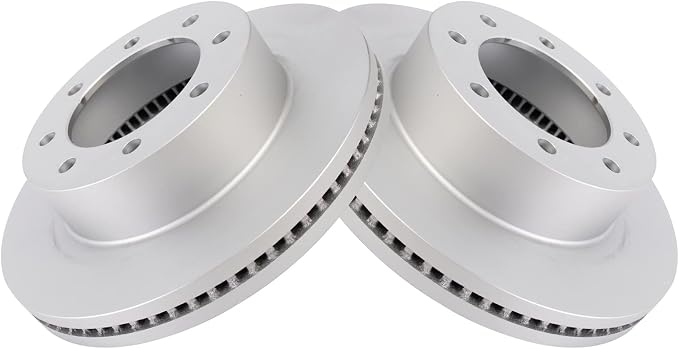 TRQ Front Brake Rotors Set Vented Premium G-Coated Compatible with 2013-2023 Ford F-250 Super Duty 2013-2024 F-350 Super Duty 2013-2016 F-450
