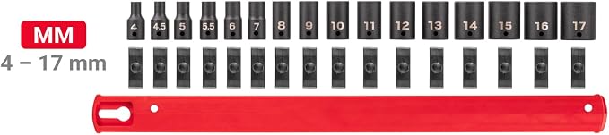 TEKTON 1/4 Inch Drive Impact Socket Set, 16-Piece | SID90102