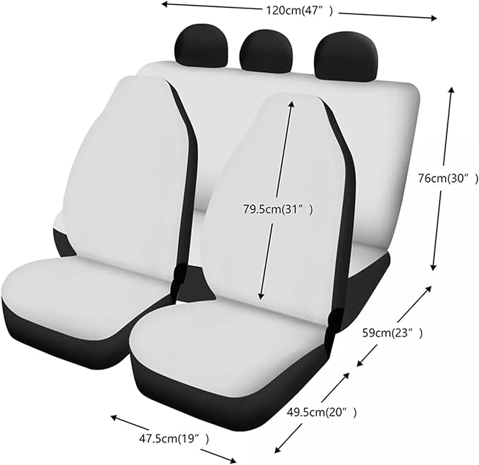 Suobstales Bee Sunflower Car Seat Covers Full Set with Wheel Steering Covers You are My Sunshine Vehicle Seats Protector,Seat Belt Pads,Keychain,Coasters for Auto Truck Van SUV